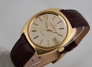 Vintage Iwc Electronic 18k Gold With Date Tuning Fork All - From 1970 