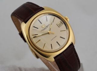 VINTAGE IWC ELECTRONIC 18K GOLD WITH DATE TUNING FORK ALL - FROM 1970 ' S 6