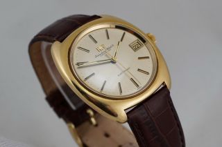 VINTAGE IWC ELECTRONIC 18K GOLD WITH DATE TUNING FORK ALL - FROM 1970 ' S 9