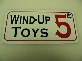 Wind - Up Toys Vintage Style Metal Sign 4 Collector Dime & General Store Man Cave