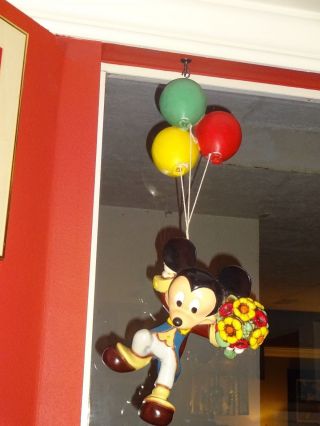 Disney Mickey Hanging With Ballons Display Figurine Big Fig Statue Vintage 32 " T