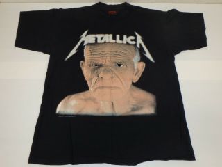 Metallica Off To Never Never Land 1991 Rock Concert Tour T - Shirt L Enter Sandman