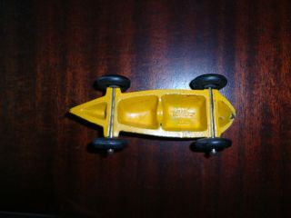 Vintage Sun Rubber Co.  Red & Yellow 3 Race Car 4.  5 