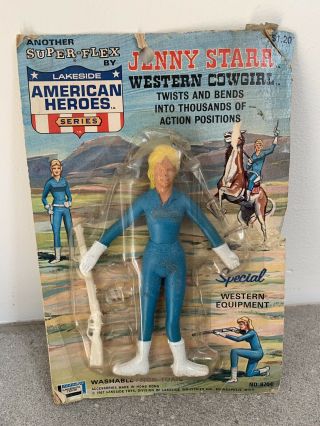 American Heros Lakeside Bendy Action Figure (jenny Starr) 1967 Nos