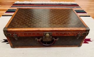VINTAGE LOUIS VUITTON MONOGRAM Suitcase,  Travel Trunk 12