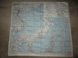 Wwii Us Army Air Force Aaf C 52 53 North China Sea Japan Cloth Silk Escape Map