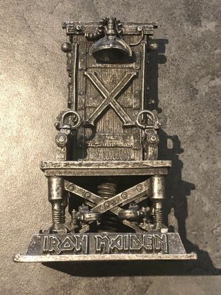 Iron Maiden: ‘the X Factor’ Rare Uk 1995 Promo Pewter Metal Electric Chair