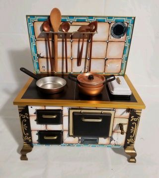 Decorative Vintage Tin Oven Stove Kitchen Toy Made In Germany