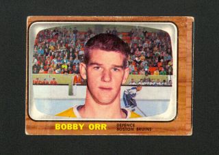 Bobby Orr 1966 - 67 Topps Hockey 35 - Rc - Boston Bruins - Rare