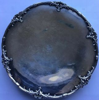 Sterling Silver Cookie Plate Bowl Dish 355 Grams Heavy Vintage “s” Charger