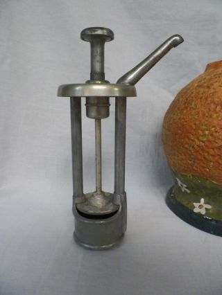 Old Vintage Ward ' s Orange Crush Syrup Soda Fountain Dispenser w/Pump 10