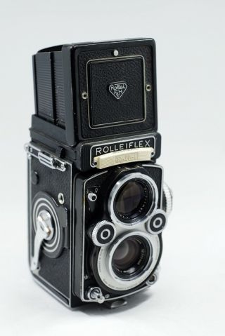 Rare EXC ROLLEI ROLLEIFLEX 3.  5F White Face Camera w/ Schneider Xenotar 75mm f3.  5 3