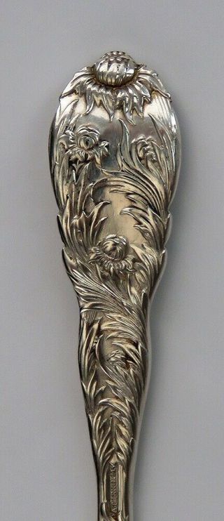 Rare Pair Tiffany & Co Sterling Silver Chrysanthemum Pate Knives M Mono (2/6) 3