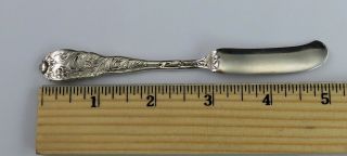 Rare Pair Tiffany & Co Sterling Silver Chrysanthemum Pate Knives M Mono (2/6) 5