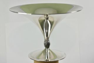 Large Swedish Silver Art Deco Conical Bowl By O B Sjögren,  Stockholm 1926