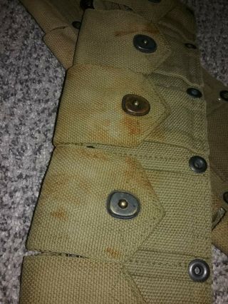 US WWI M1 GARAND CARTRIDGE BELT RM CO 1942 4