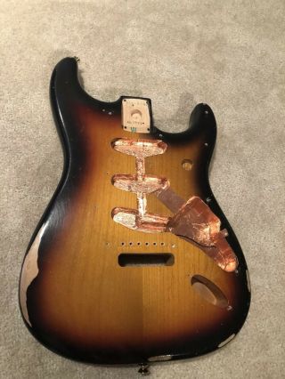 2012 Fender Vintage 50s Ri Road Worn Strat Body Stratocaster Sunburst Relic