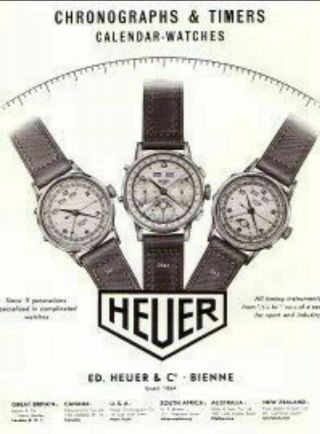 Rare,  Vintage & Old 1953 Heuer Solid 18K Gold Triple Date Calender Men’s Watch 2