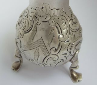 LOVELY EARLY DATED ENGLISH ANTIQUE 1749 GEORGIAN SOLID STERLING SILVER CREAM JUG 5