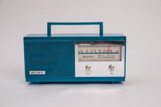 SONY TR - 628 Historical Radio Blue/Green 1950 ' s Vintage Rare Exc, 2