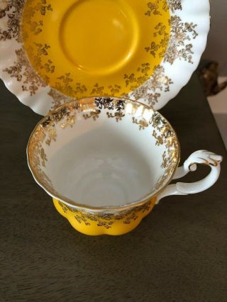 Royal Albert Regal Series Yellow Gold Cup & Saucer Set 4396 5