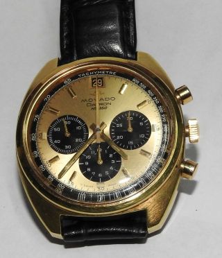 Vintage Movado Datron Hs 360 Chronograph Sub Sea Wrist Watch