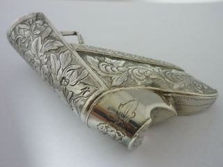 Antique Chinese Hallmarked Solid Silver Boot/shoe Detail/quality