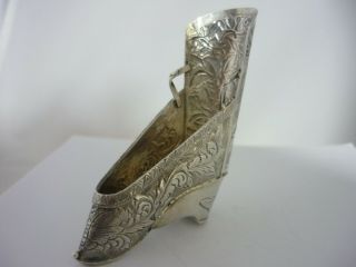 Antique Chinese Hallmarked Solid Silver Boot/Shoe Detail/Quality 2