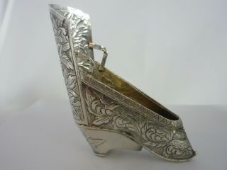 Antique Chinese Hallmarked Solid Silver Boot/Shoe Detail/Quality 3