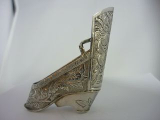 Antique Chinese Hallmarked Solid Silver Boot/Shoe Detail/Quality 4