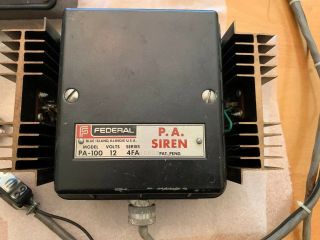 Vintage Federal Signal PA - 100 PA100 Siren Police Fire EMS 3