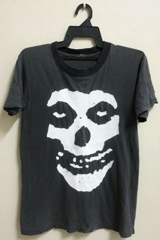 Vintage Misfits Fiend Club Punk Rock Tour Concert Promo T - Shirt Danzig Samhain