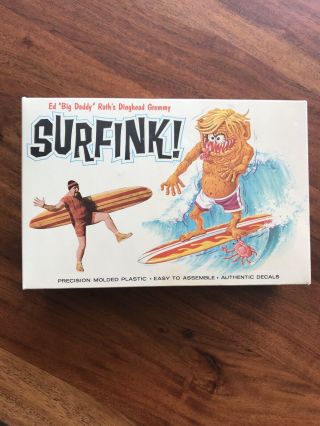 1964 Revell " Surfink " Ed “big Daddy” Roth Model Kit H - 1306 Vintage Box