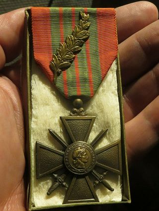 World War Ii French Croix De Guerre Medal “cross Of War” 1939 - 40 Palms