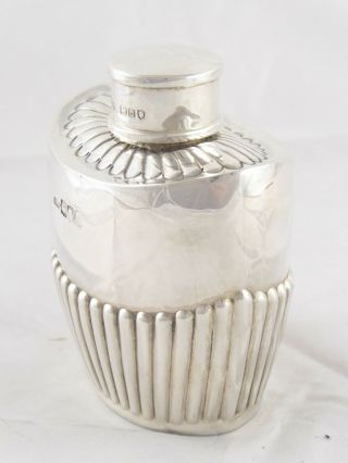 ANTIQUE VICTORIAN SOLID STERLING SILVER TEA CADDY LONDON 1899 130 g 2