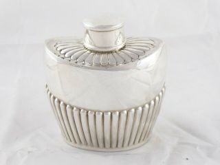 ANTIQUE VICTORIAN SOLID STERLING SILVER TEA CADDY LONDON 1899 130 g 3