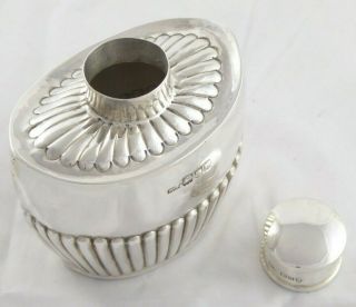 ANTIQUE VICTORIAN SOLID STERLING SILVER TEA CADDY LONDON 1899 130 g 8