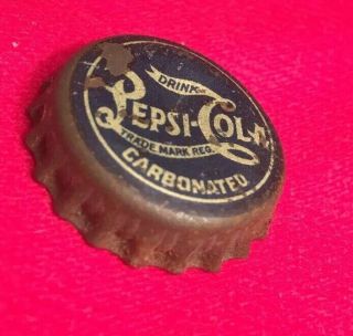 VINTAGE/ANTIQUE PEPSI COLA BOTTLE CAP Blue With Cream Lettering 4