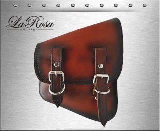 La Rosa Harley Softail Rigid Vintage Shedron Leather Right Swing Arm Saddlebag