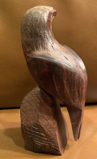Hand carved Iron Wood EAGLE Bird Sculpture VINTAGE MEXICO PRIMITIVE ART FIGURINE 2