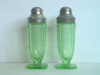 Vintage Federal Sylvan Parrot & Salt Pepper Shakers Depression Glass Antique