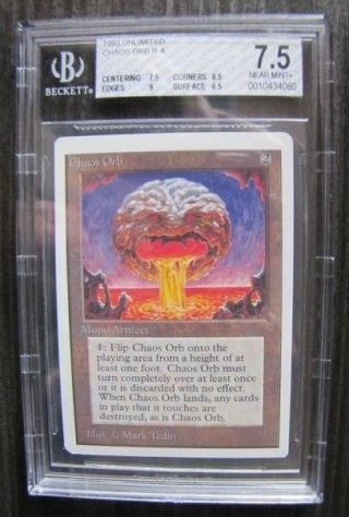 Mtg Magic The Gathering Unlimited Chaos Orb Bgs 7.  5 Near,