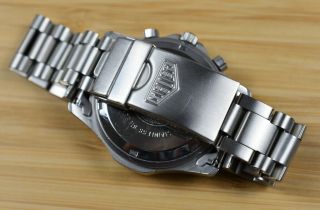 Vintage HEUER 2000 Chronograph Quartz Men ' s Watch Stainless NEEDS SERVICE 5