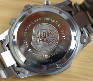 Vintage HEUER 2000 Chronograph Quartz Men ' s Watch Stainless NEEDS SERVICE 6