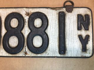 VERRY RARE 1905 - 1909 YORK LICENSE PLATE (99881) (FIRST PLATES USA) 6