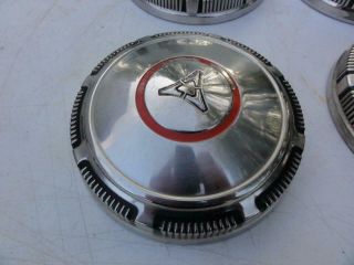 4 Vintage 1960s 1970s Dodge Redline Hubcaps Charger Dart Challenger Hemi RT 3