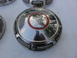 4 Vintage 1960s 1970s Dodge Redline Hubcaps Charger Dart Challenger Hemi RT 5