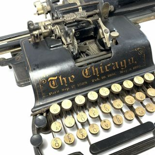 CHICAGO No.  1 TYPEWRITER Schreibmaschine Antique Máquina de Escrever 打字机 Vtg 10