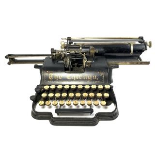 CHICAGO No.  1 TYPEWRITER Schreibmaschine Antique Máquina de Escrever 打字机 Vtg 9