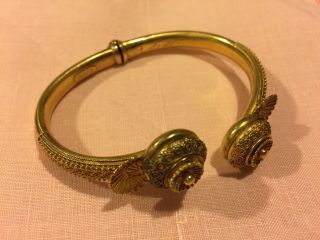 Antique Victorian Mourning Bracelet Gold Plated